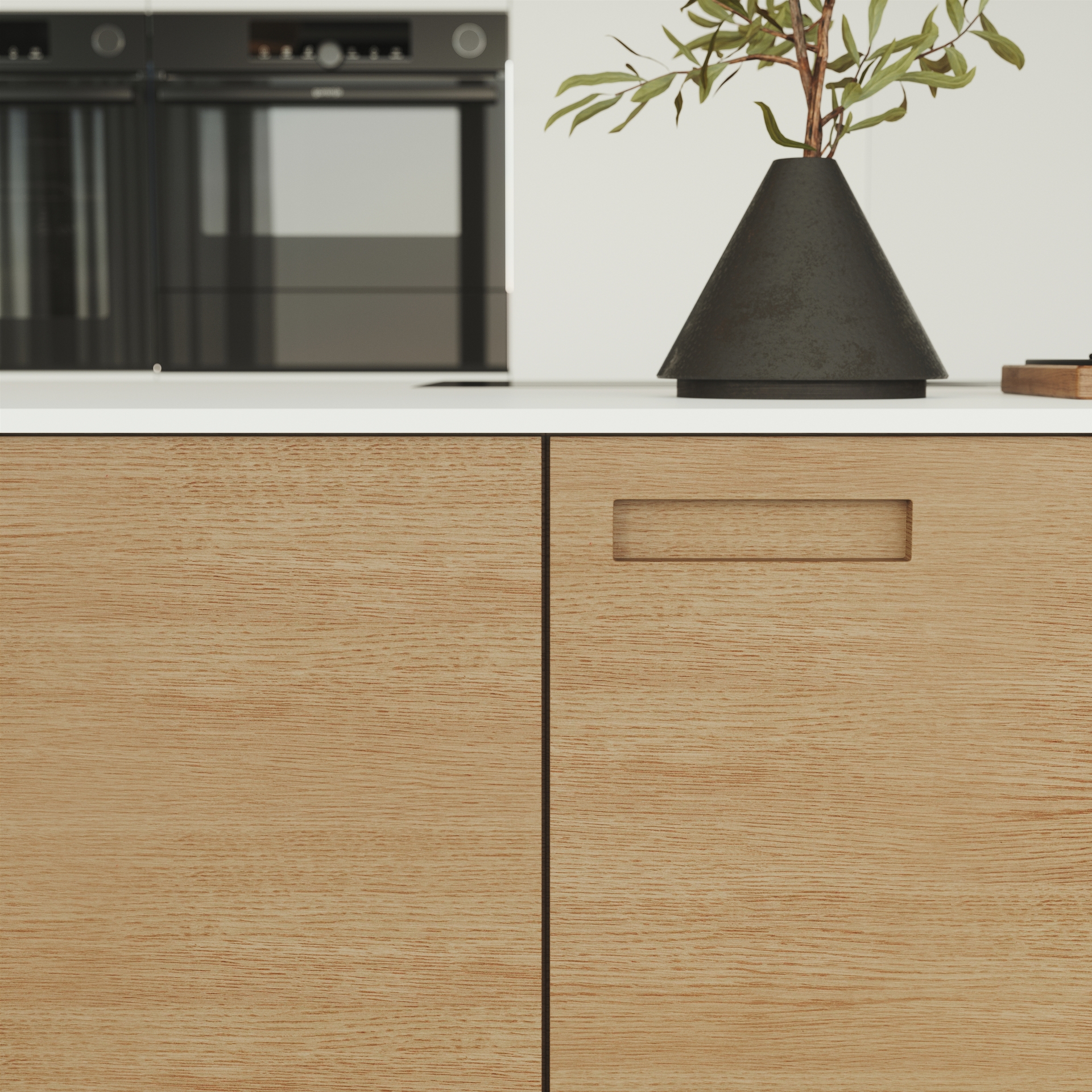 Nature by Designa kjøkken natur eik og Color by Designa hvit