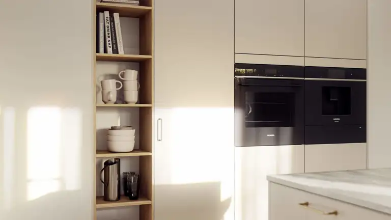 Modern by Designa køkken i beige laminat