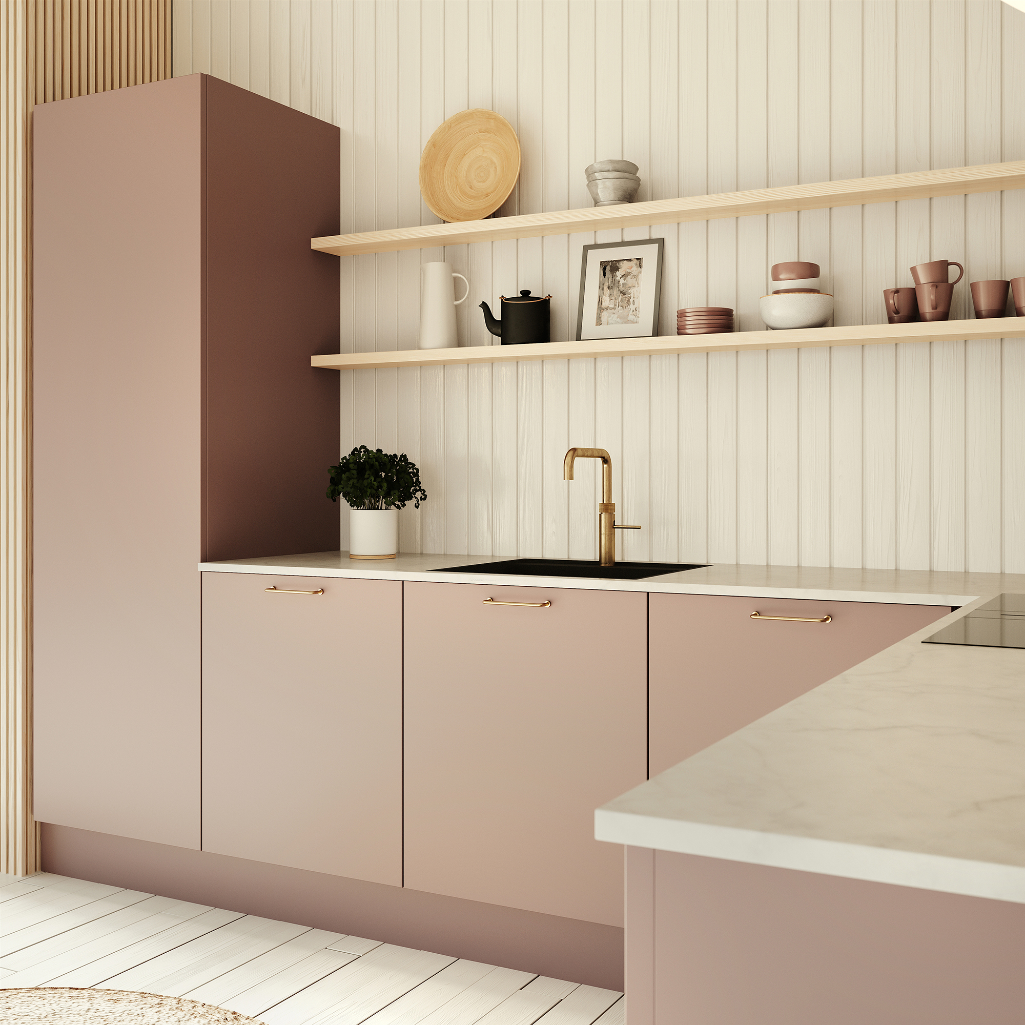 Color by Designa køkken i rosa