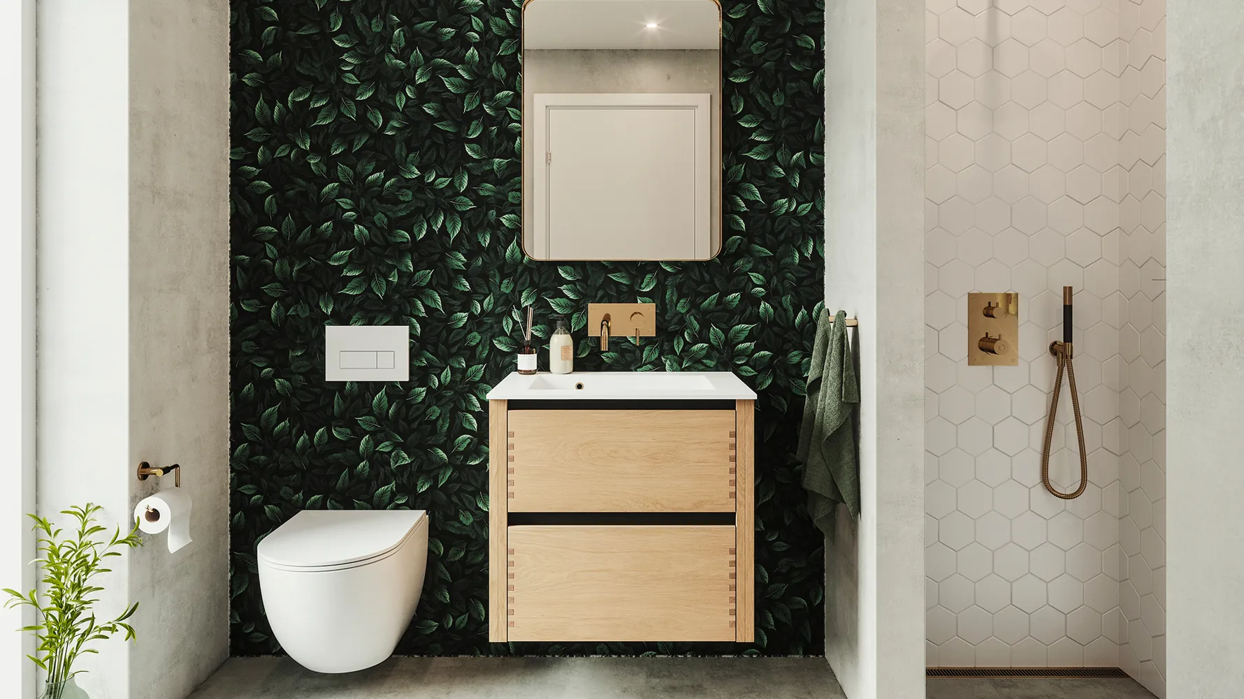 Nature by Designa bad i natur eg fingertappet