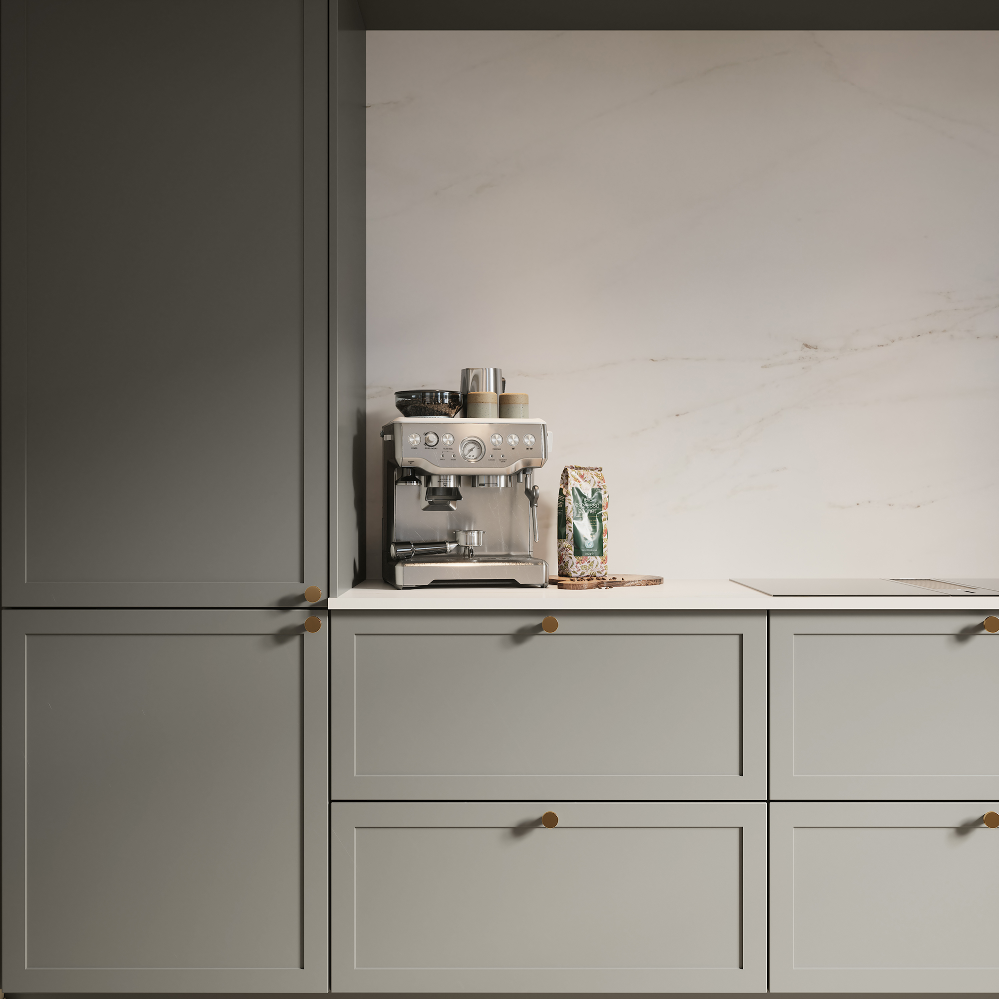 Classic by Designa kjøkken i gråbrun ramme