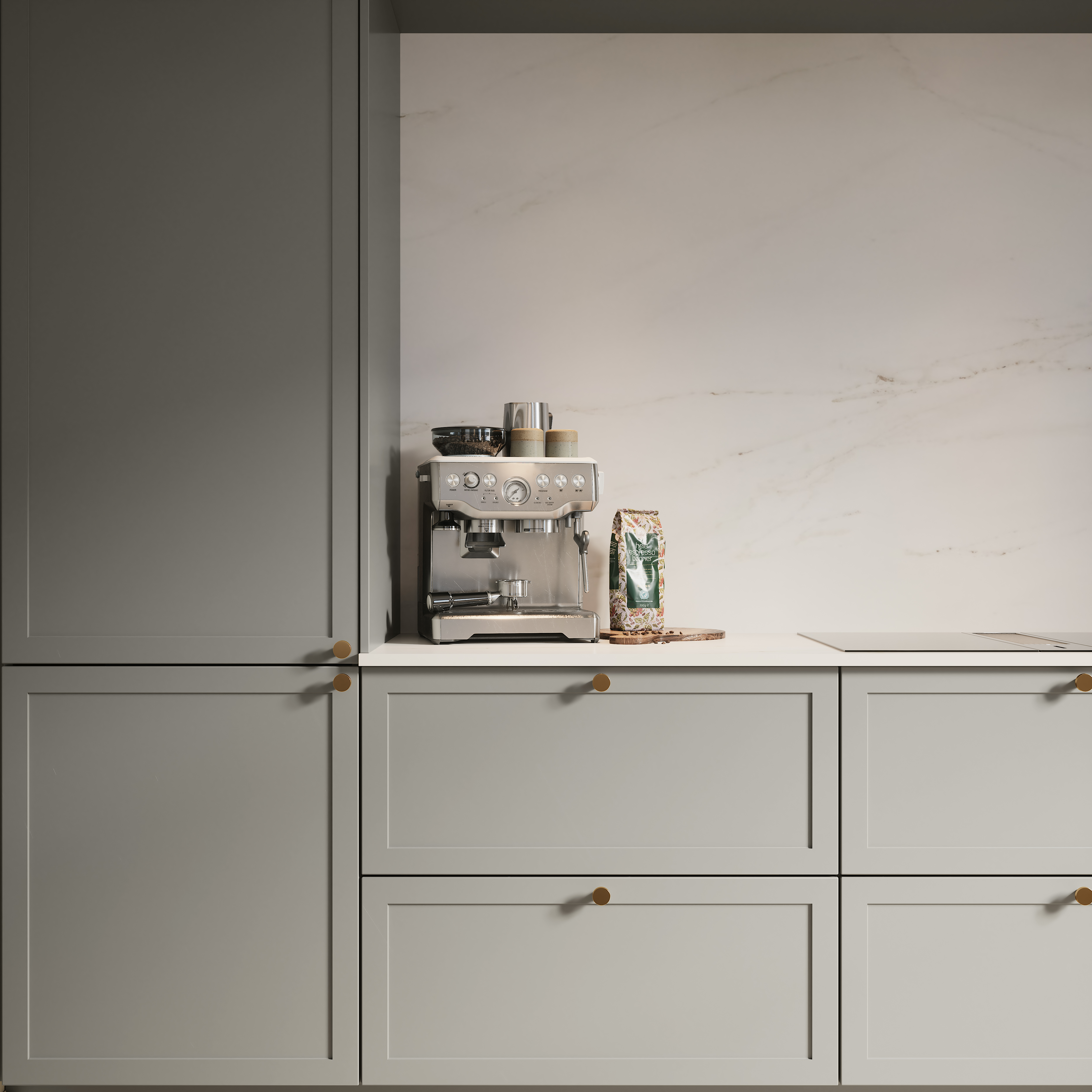 Classic by Designa kjøkken i gråbrun ramme