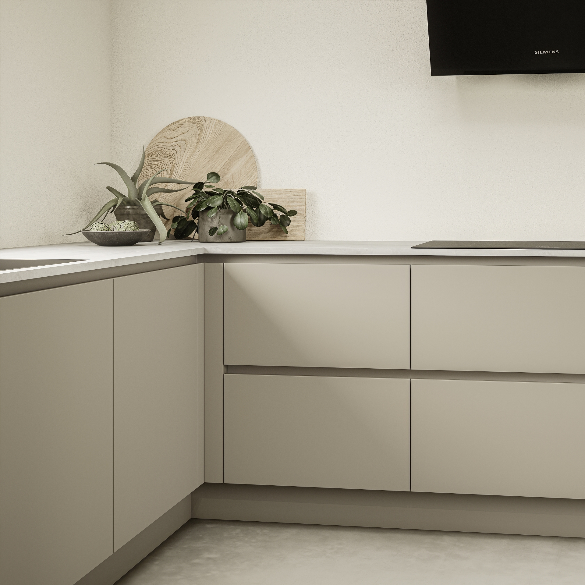 Color by Designa kjøkken i sand