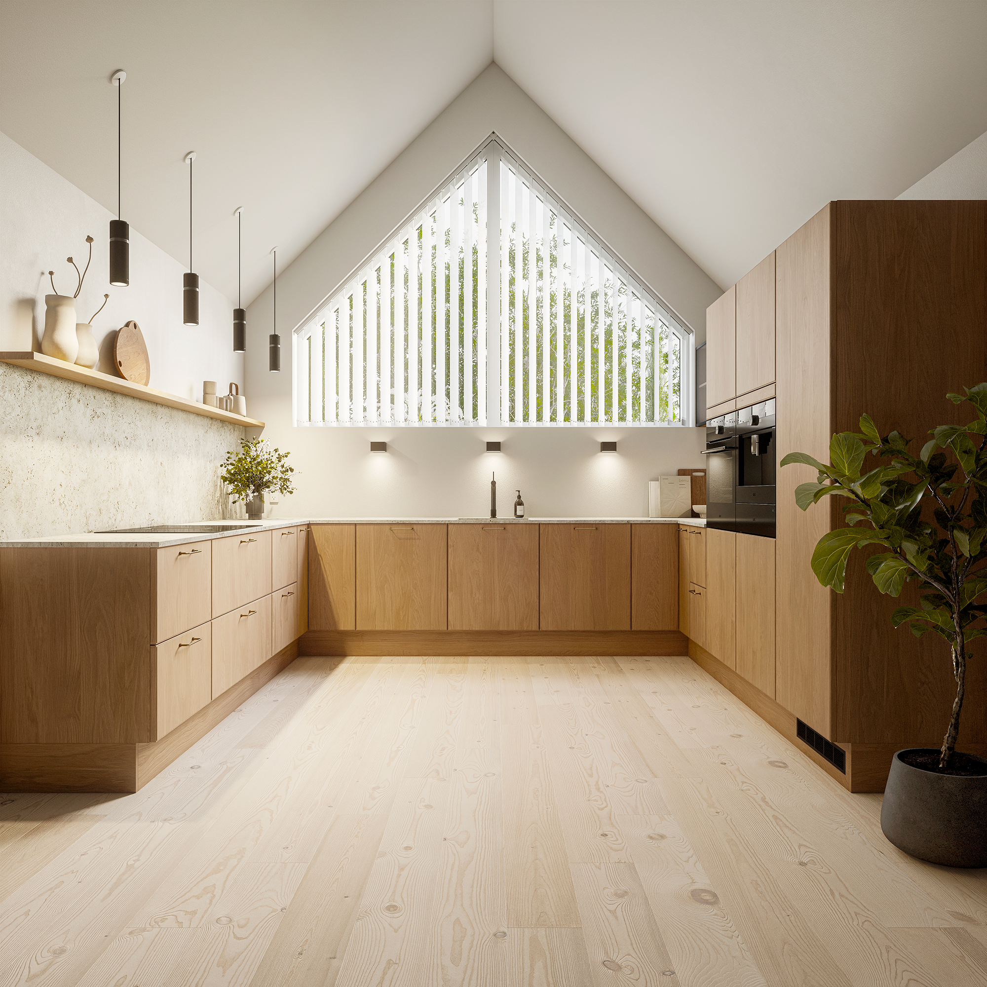 Snekkerhåndverk, tre og overflater som oser av natur og liv.