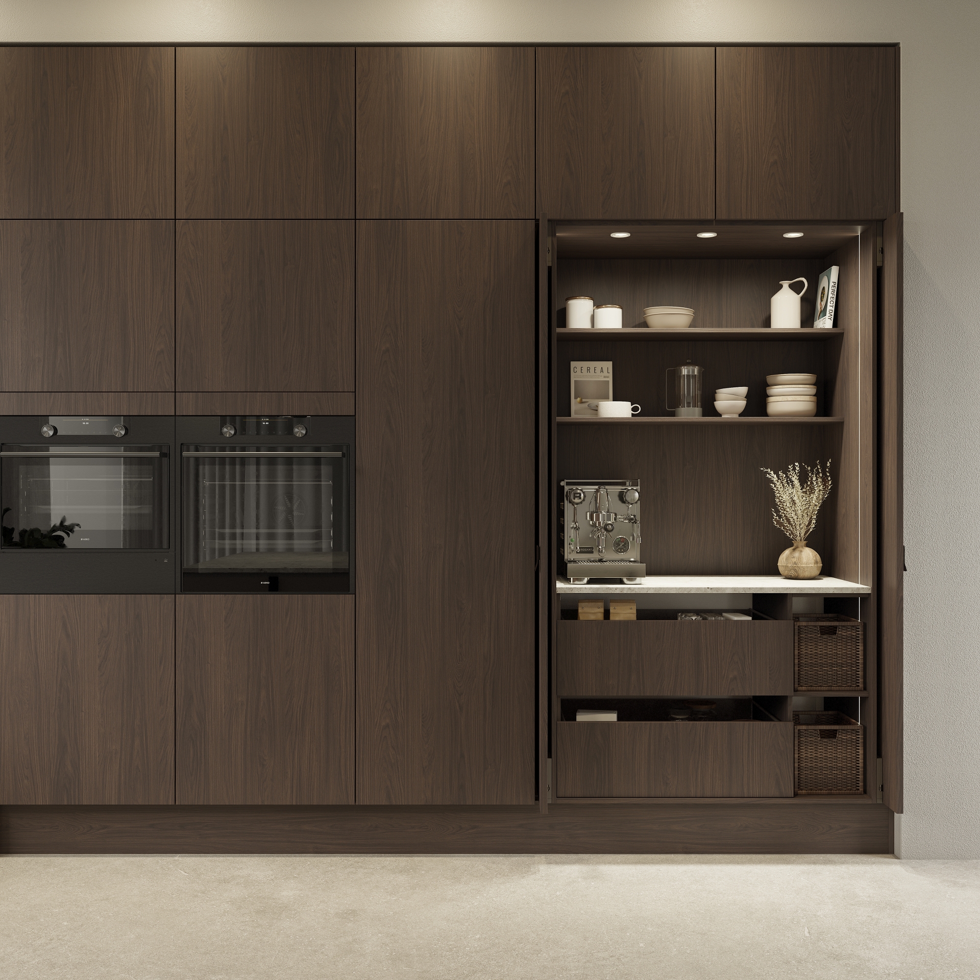 Modern by Designa mørk eik kjøkken