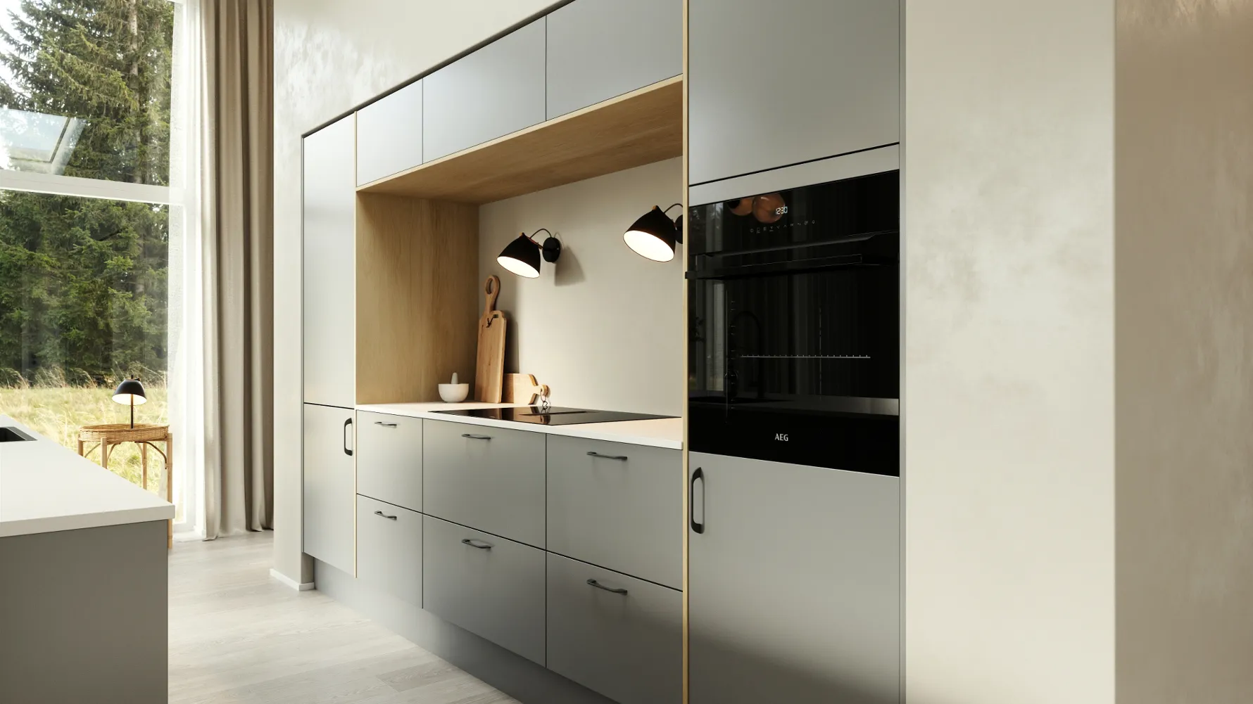 Modern by Designa kjøkken grå