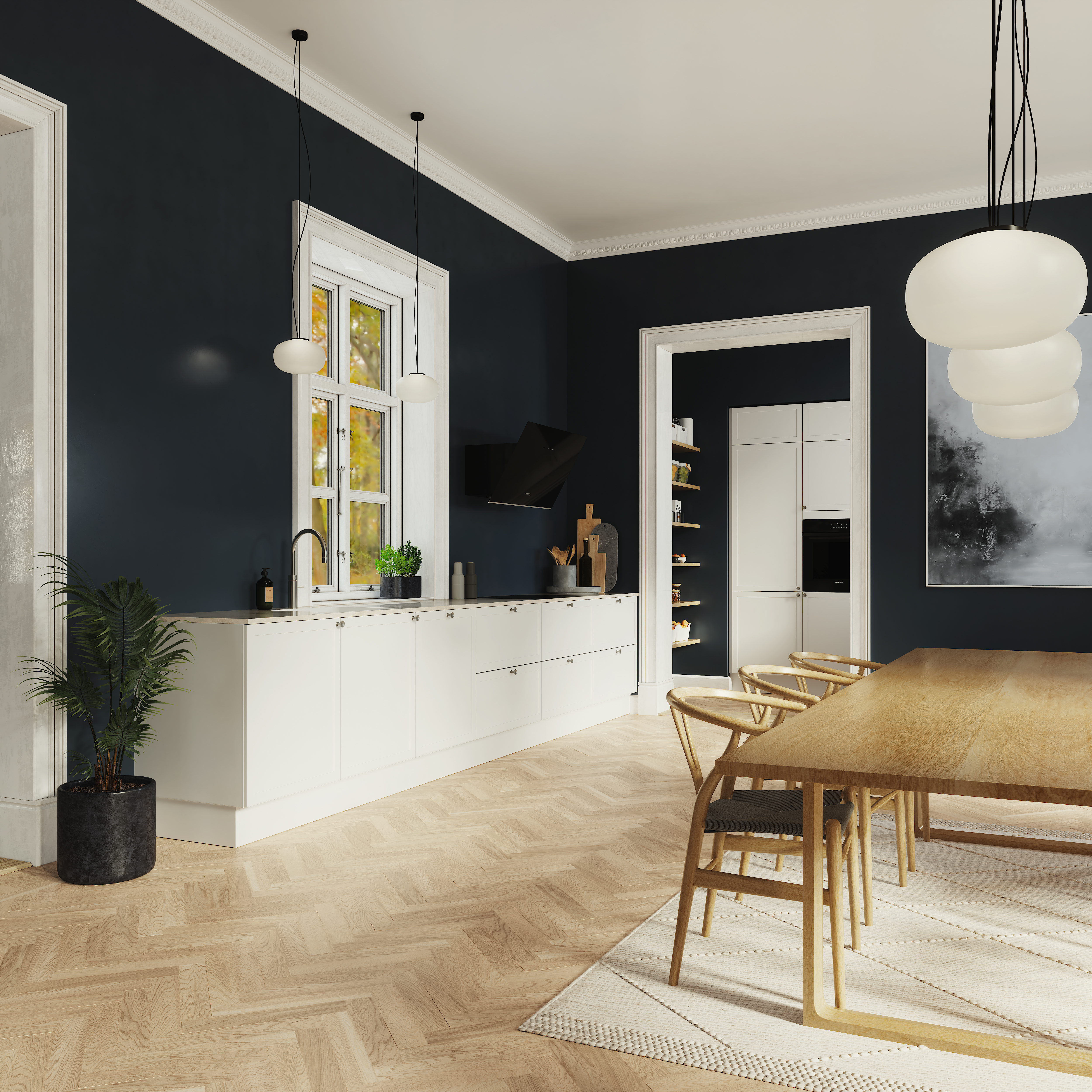 Classic by Designa kjøkken i hvit ramme