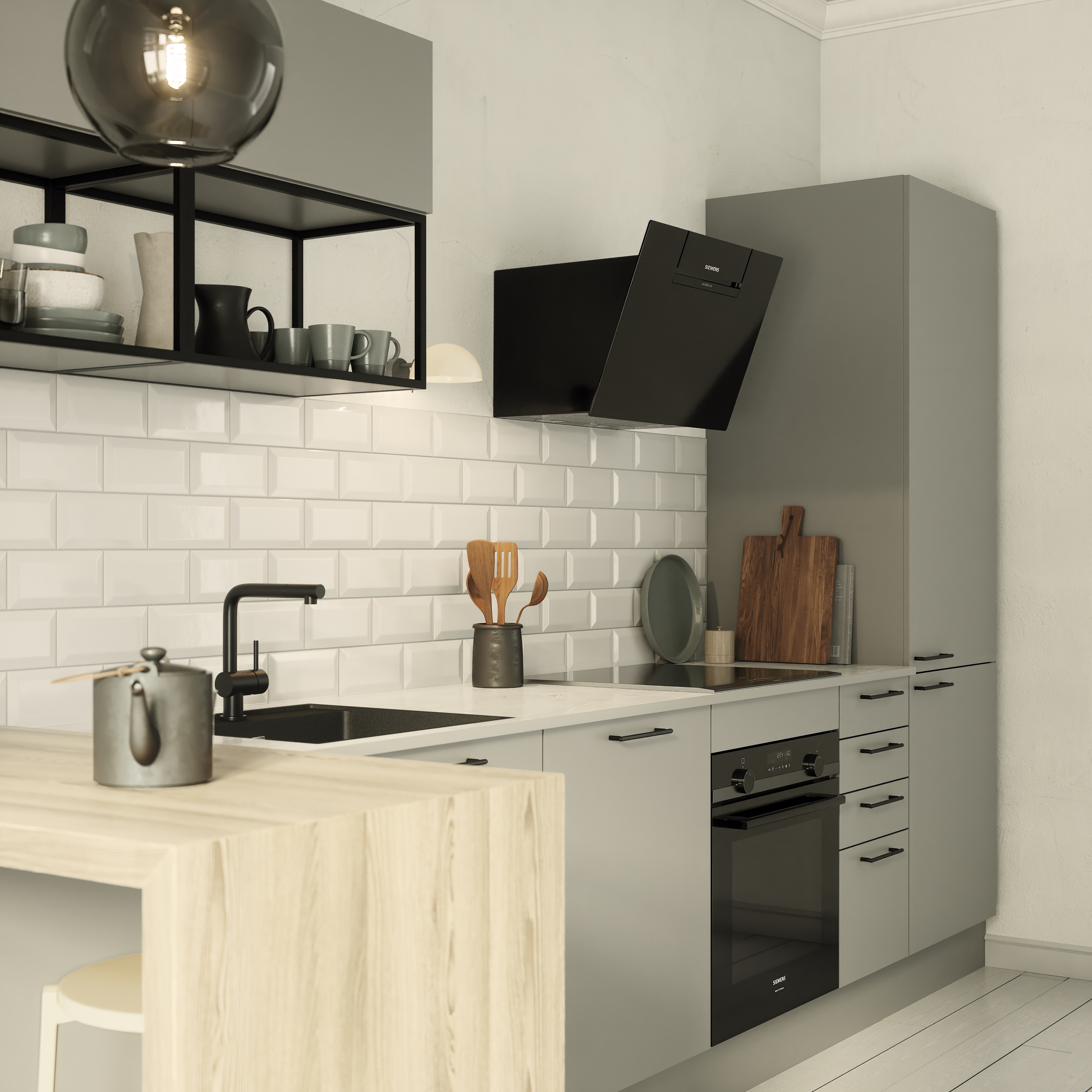 Modern by Designa kjøkken i glatt grå