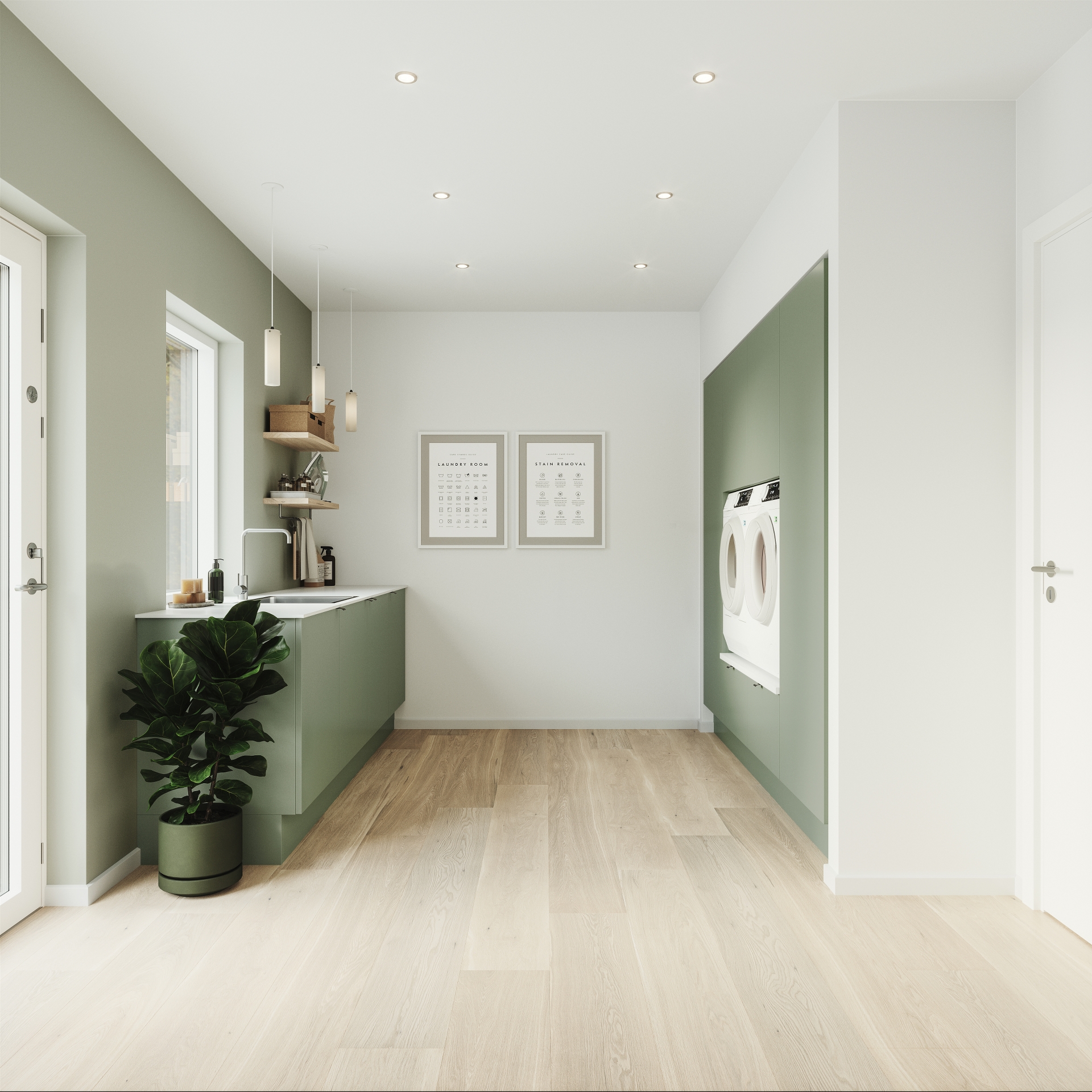 Color by Designa brygger i lys grønn