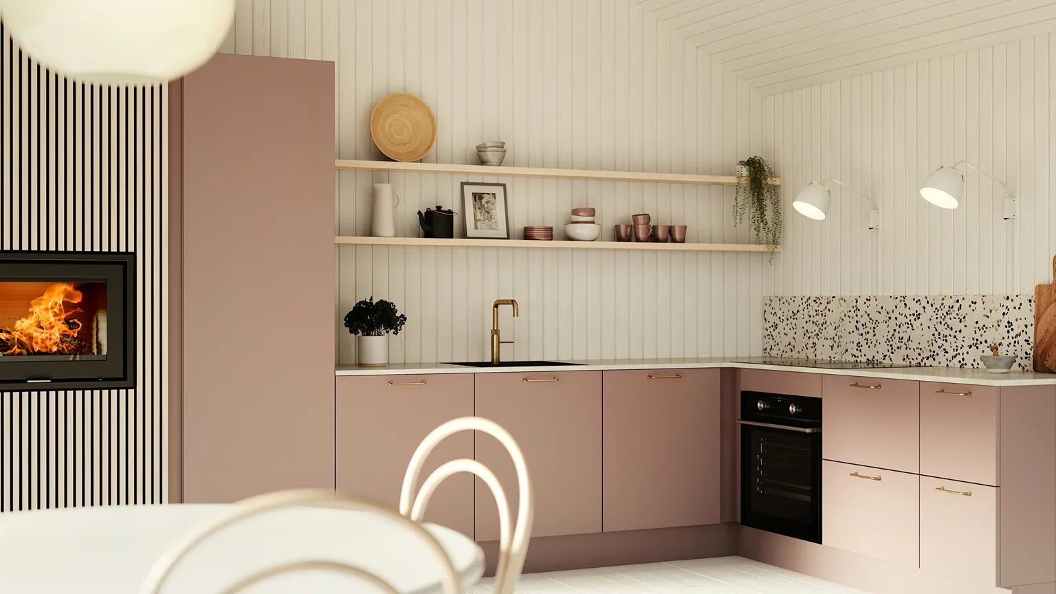 Color by Designa køkken i rosa