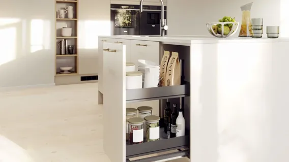 Modern by Designa køkken i beige laminat