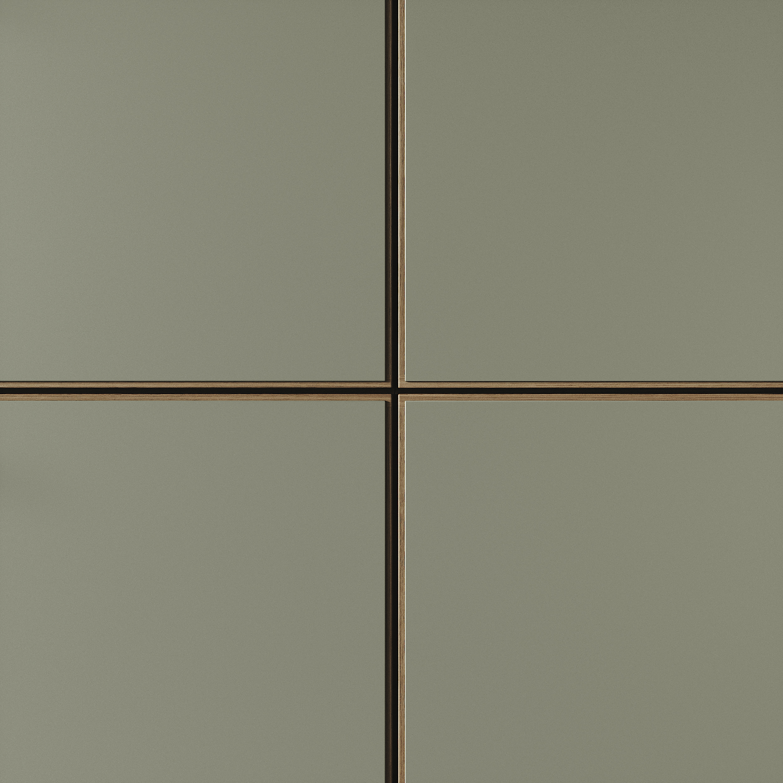 Nature by Designa kjøkken grå linoleum og brun eik