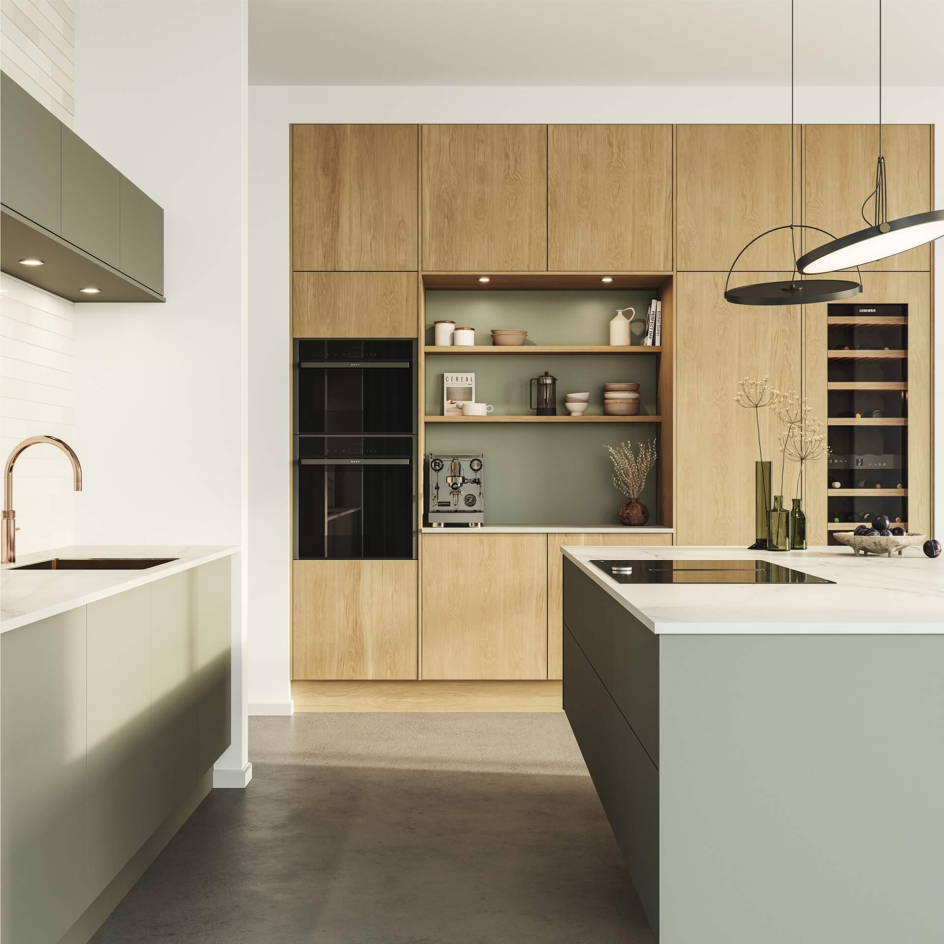 Silk by Designa kjøkken i ultramat svart og ultramat beige