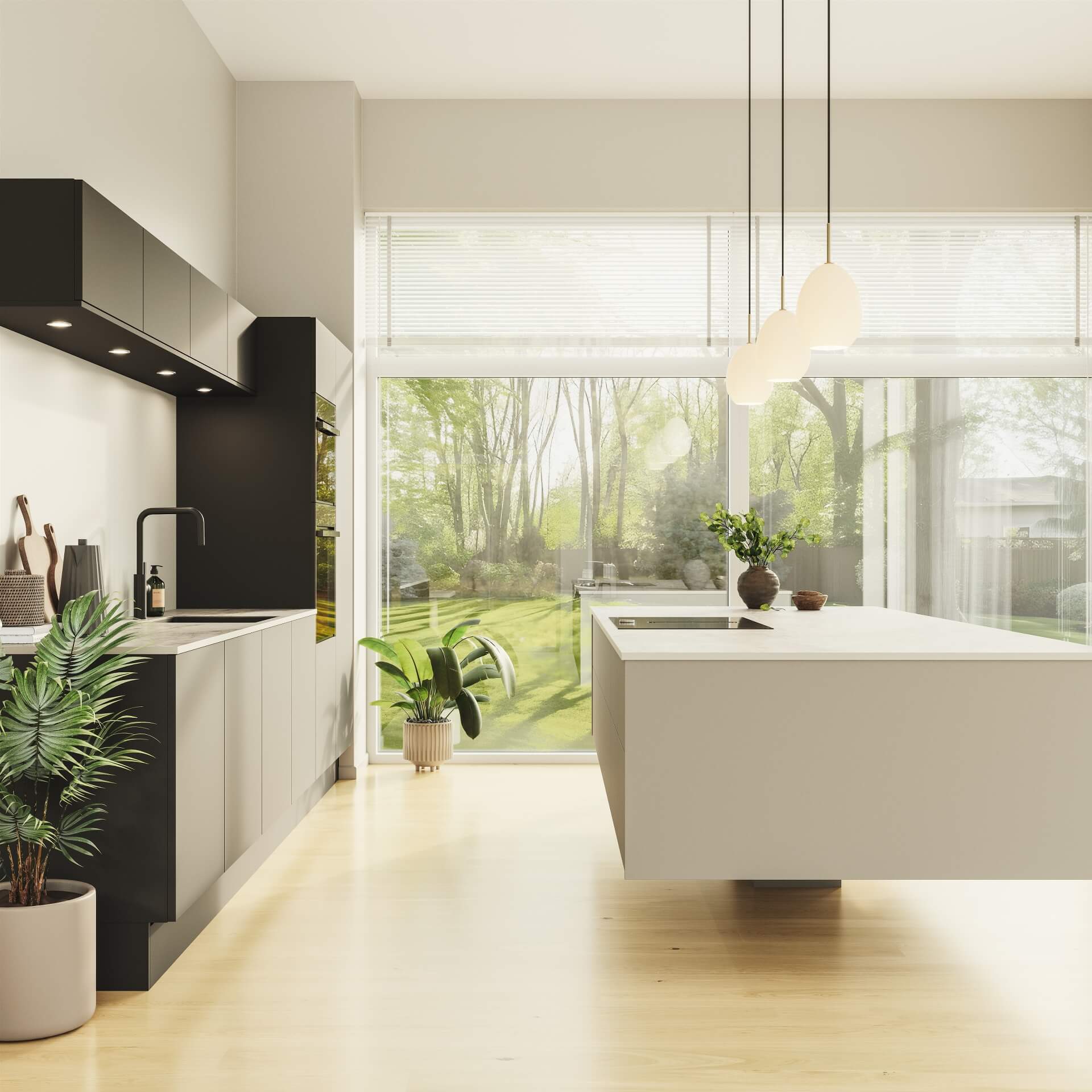 Silk by Designa kjøkken i ultramat svart og ultramat beige