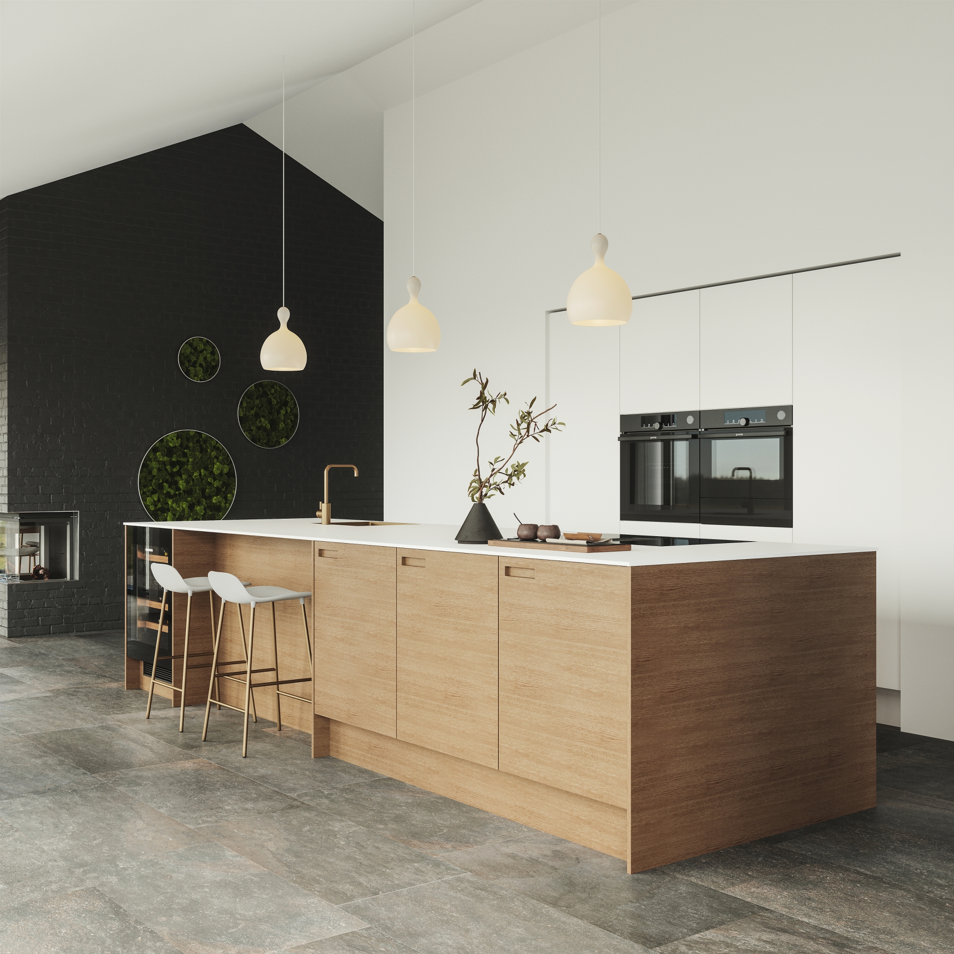 Nature by Designa kjøkken natur eik og Color by Designa hvit