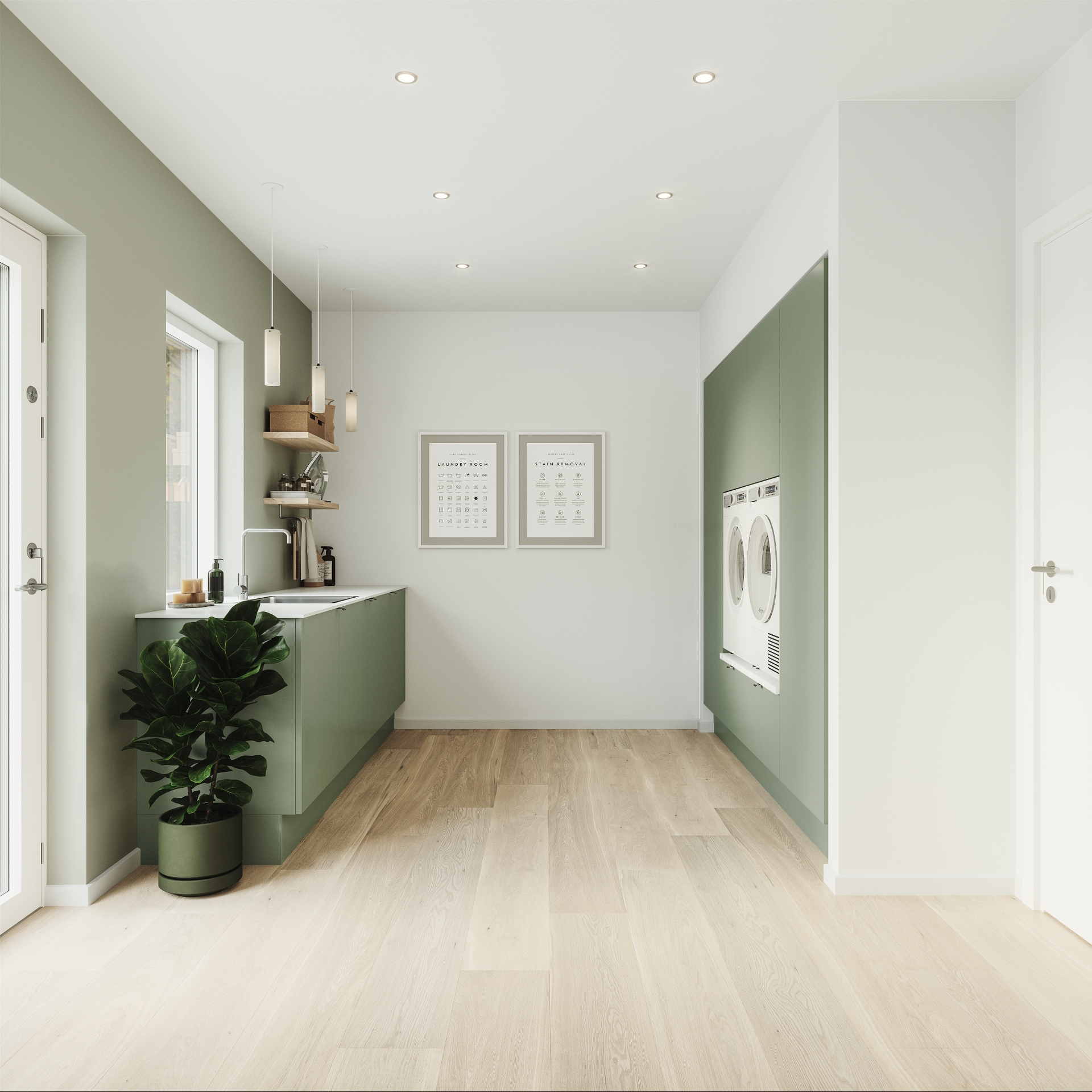 Color by Designa brygger i lys grønn