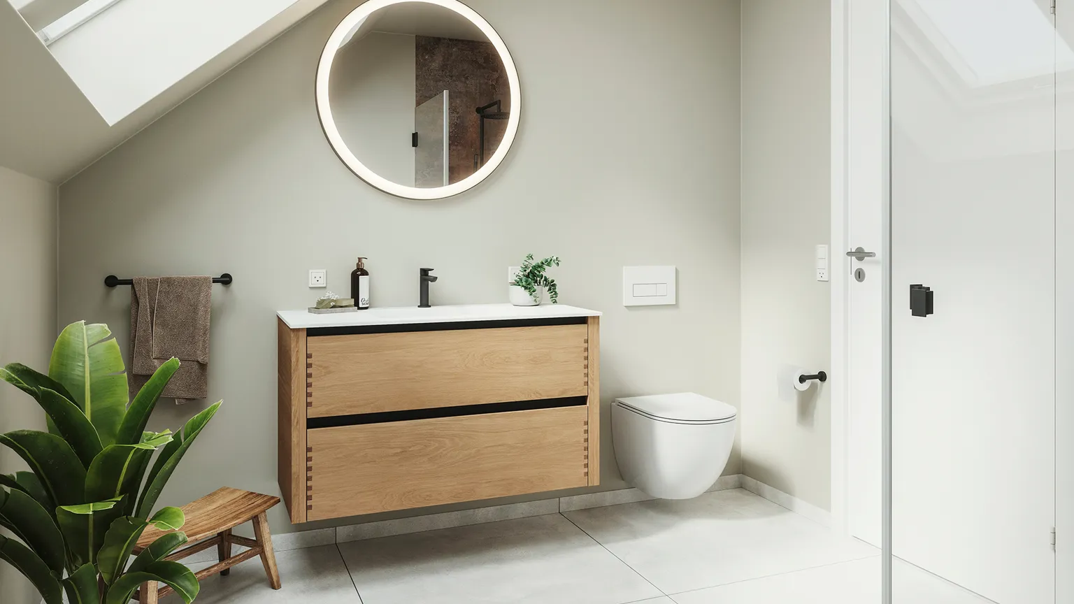 Nature by Designa bad i natur eg fingertappet