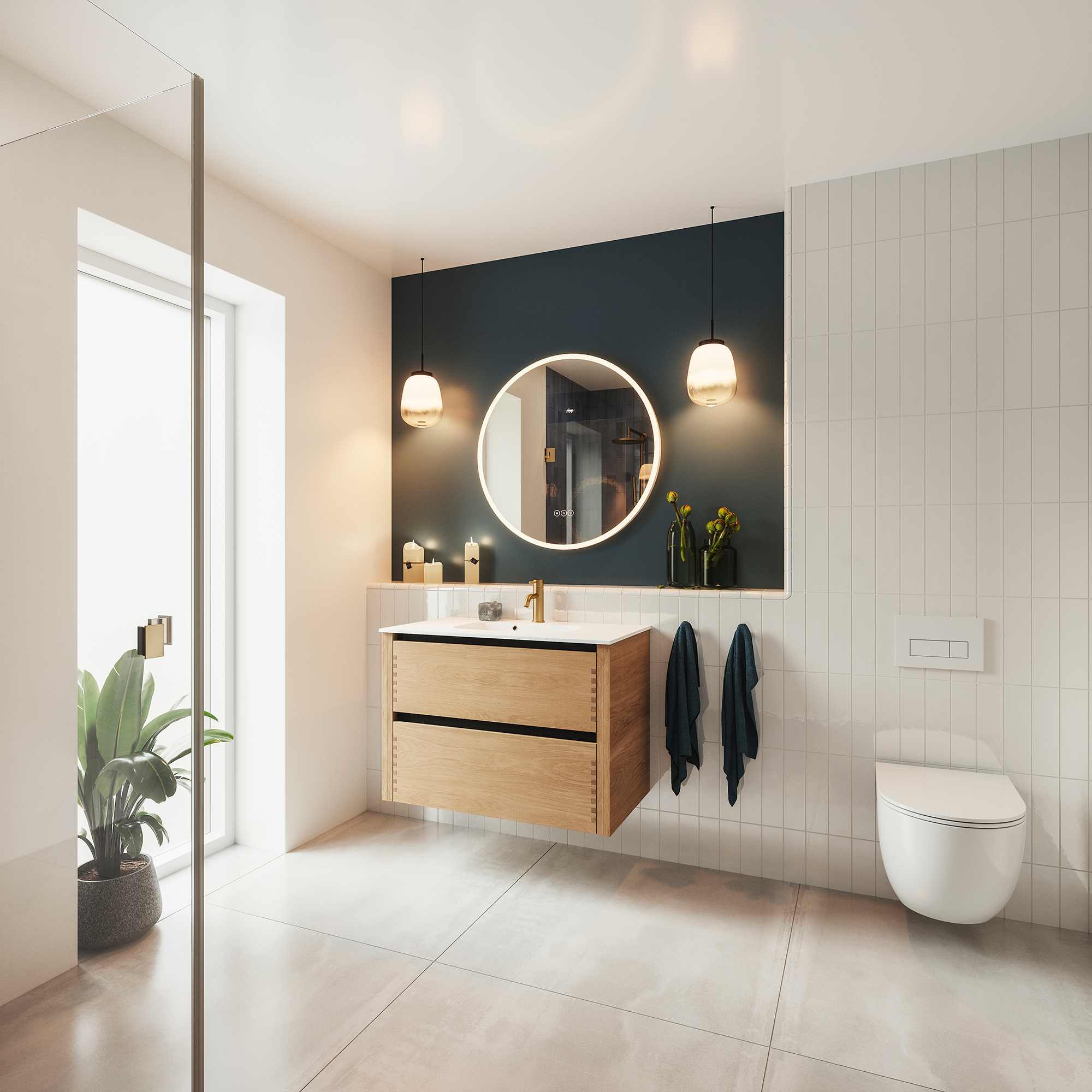 Nature by Designa bad i natur eg fingertappet