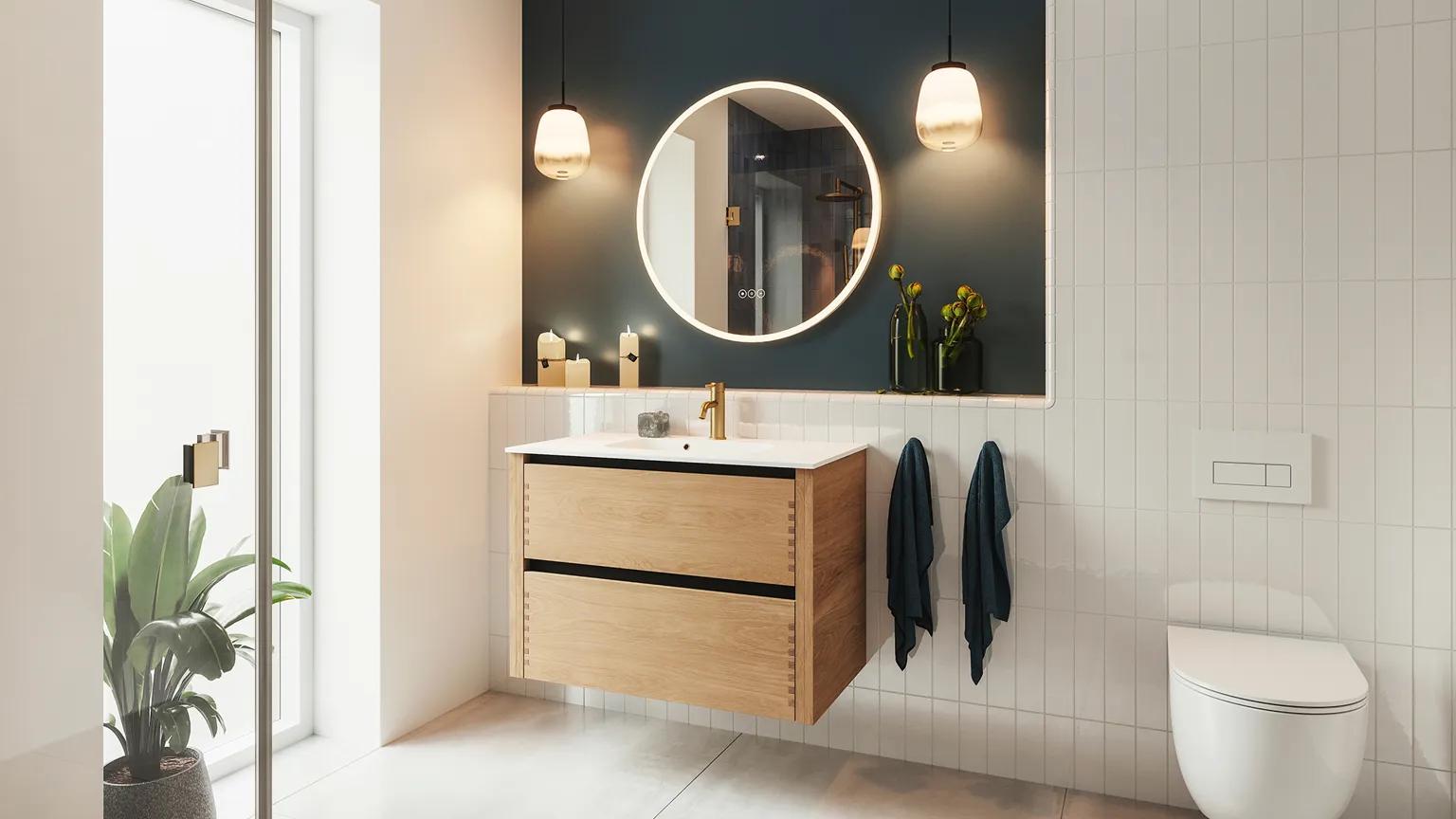 Nature by Designa bad i natur eg fingertappet