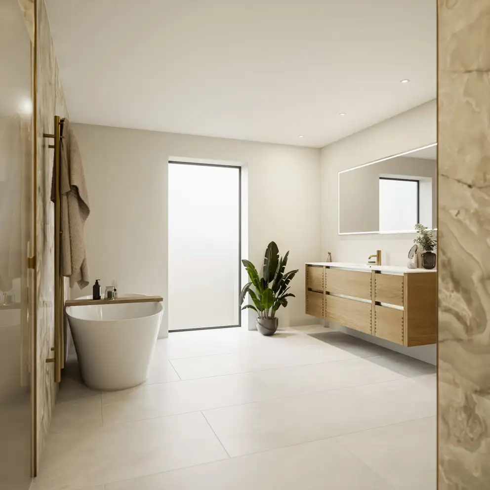 Nature by Designa bad i natur eg fingertappet