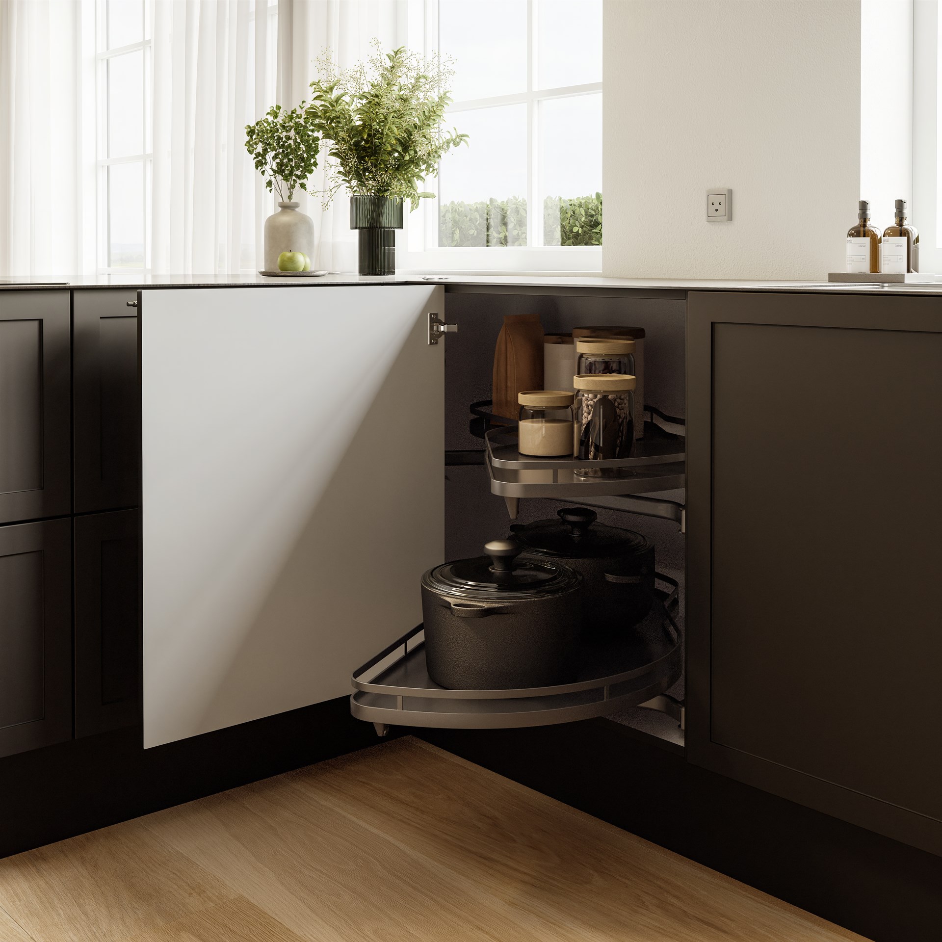 Romslighet, optimale arbeidssoner og rikelig med lagringsplass er bare noen av fordelene du får ved å velge et u-formet kjøkken.