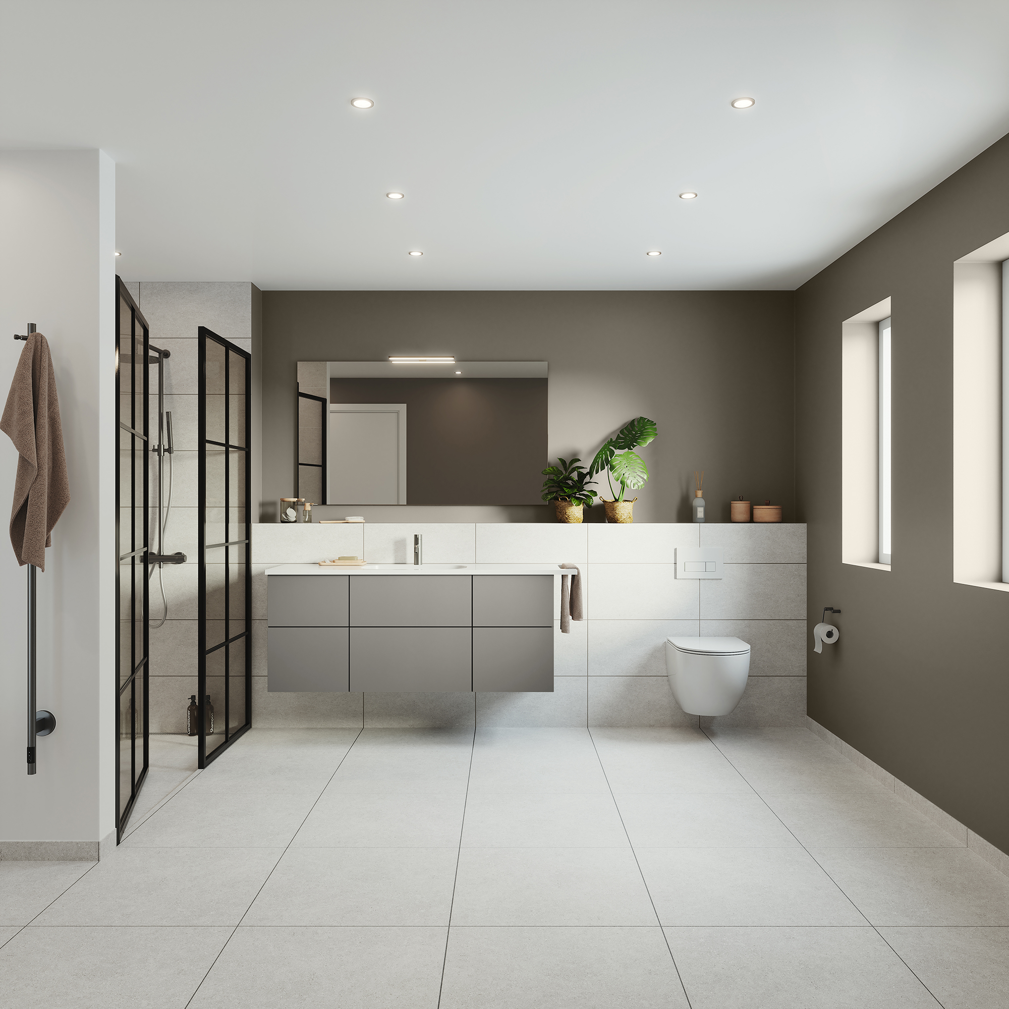 Silk by Designa bad i ultramat grå