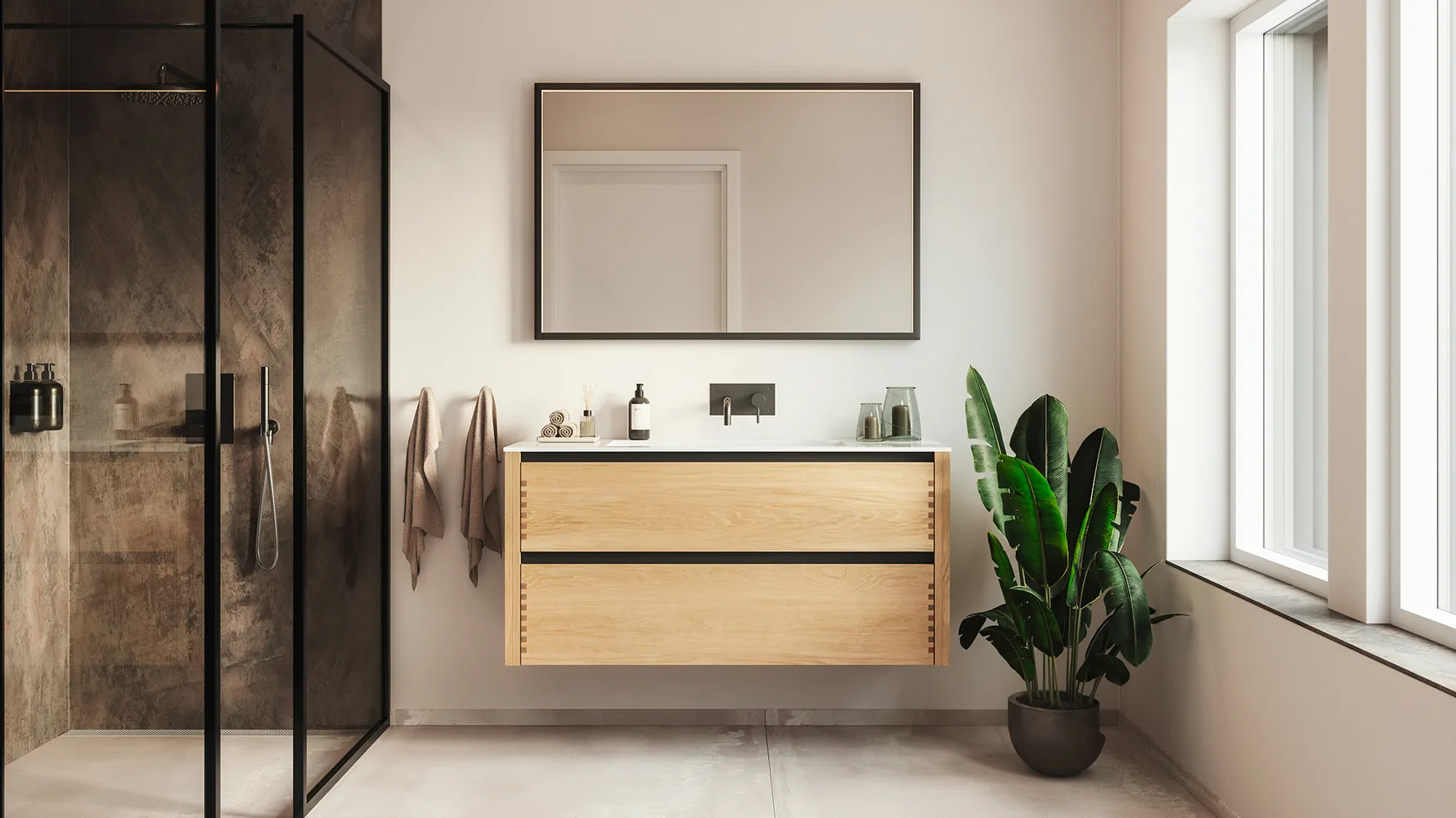 Nature by Designa bad i eg fingertappet