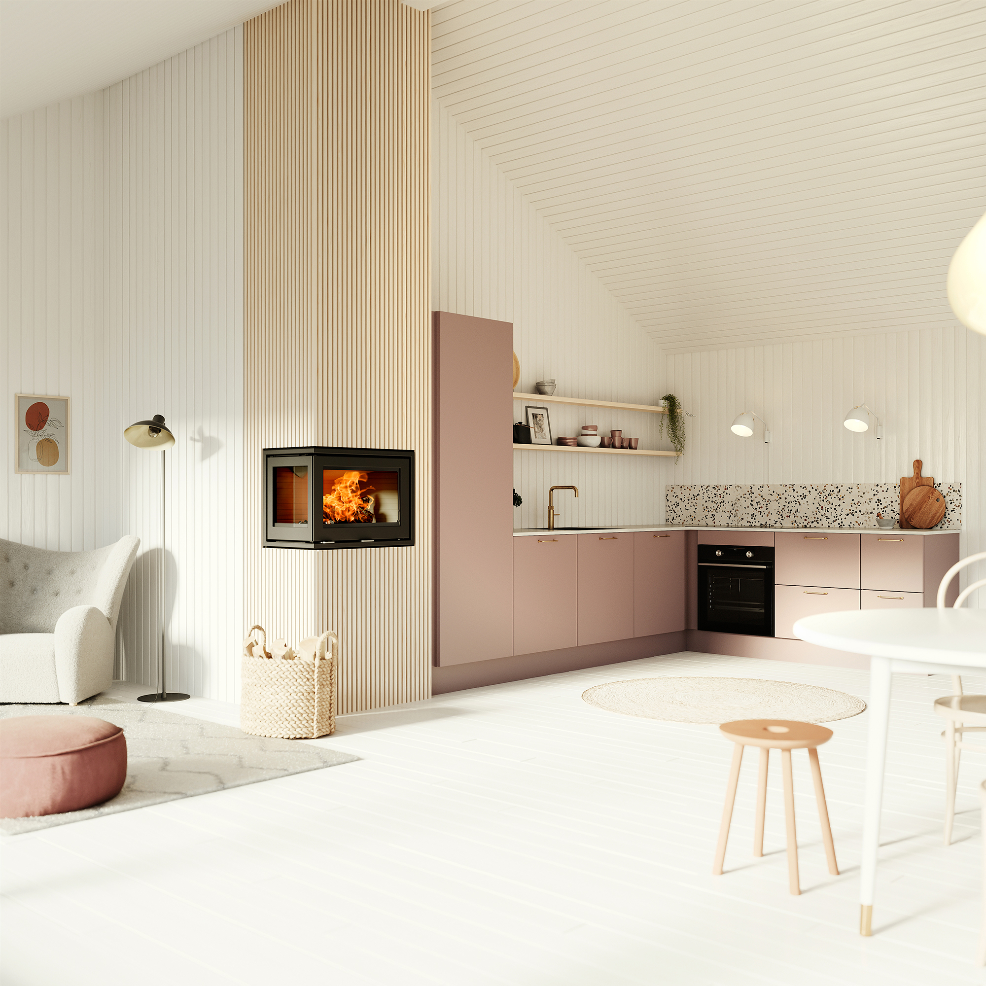 Color by Designa køkken i rosa