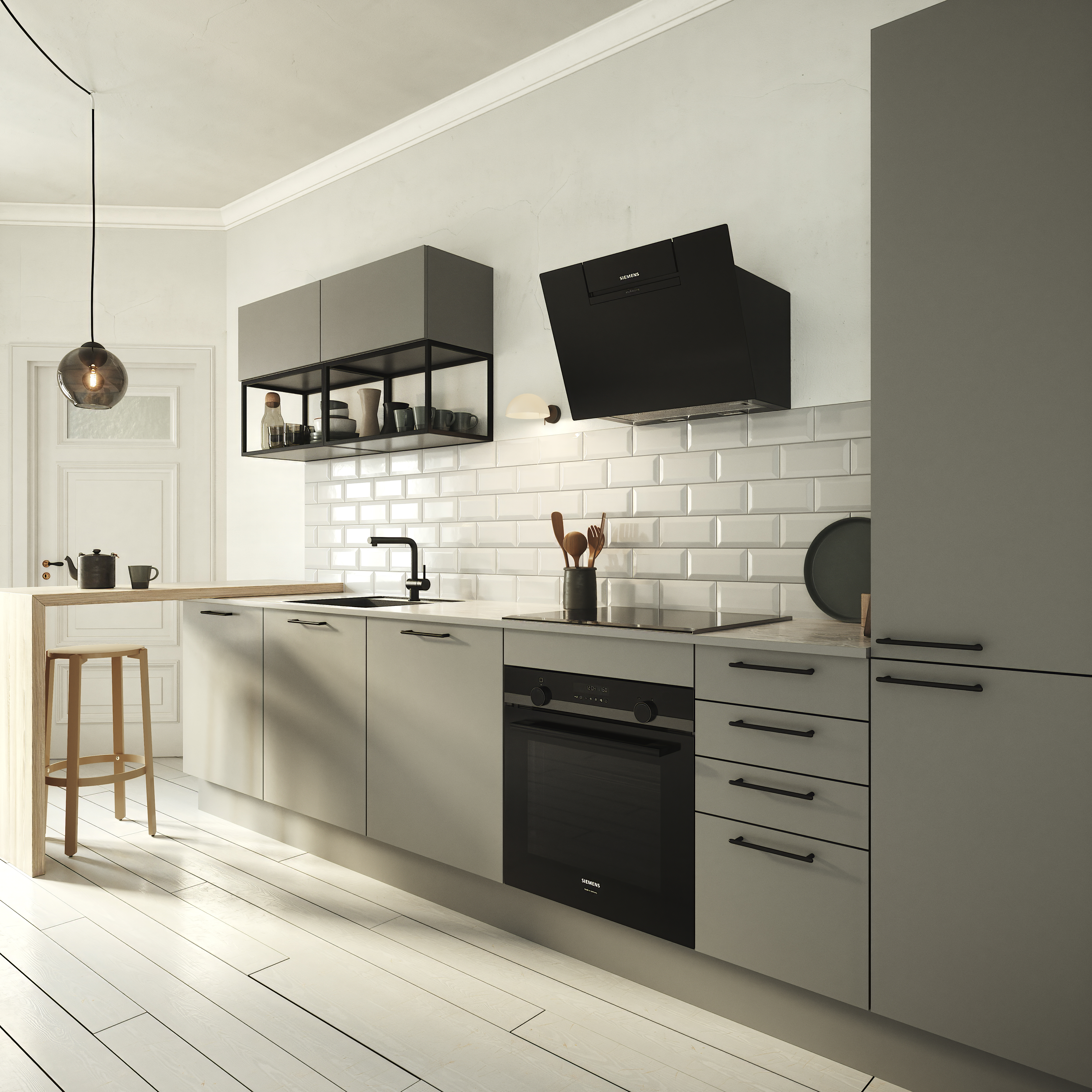 Modern by Designa kjøkken i glatt grå